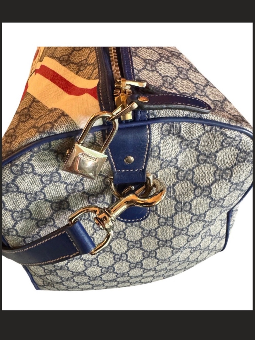 RARE Gucci Union Jack Boston Bag UK Flag 2009 Sloaney Bag London Exclusive - Picture 7 of 15